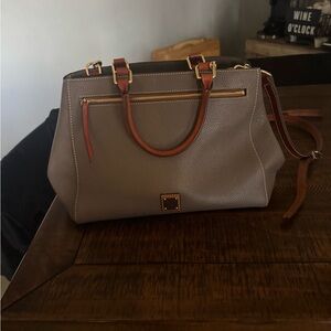 Elephant Gray Dooney & Bourke Leather Tote Bag